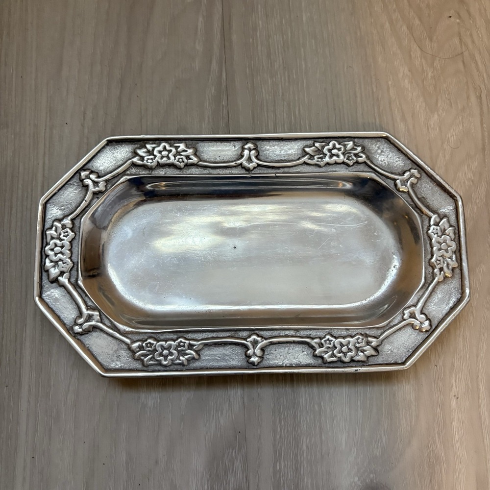 Vari Disenos by Ismael Valenzuela Romo Mexico Silver Metal Serving Tray